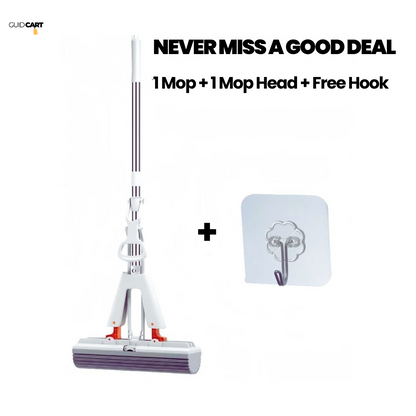 SqueezeClean FlexMop - Self-Draining Rubber Cotton Mop