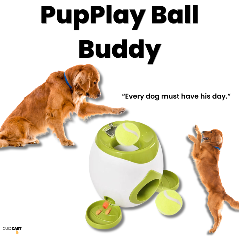 PupPlay Ball Buddy - 2 in 1 Dog Pet Interactive Toy