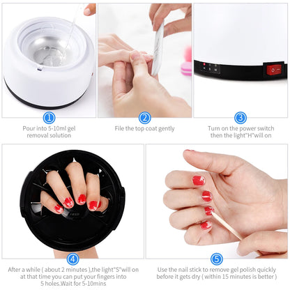 GlowOff Steam Remover - Steam Nail Polish Removal Machine