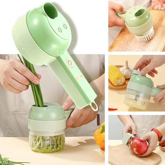 SliceMaster 4-in-1 Kitchen Wizard -  Portable Mini Wireless Cutter